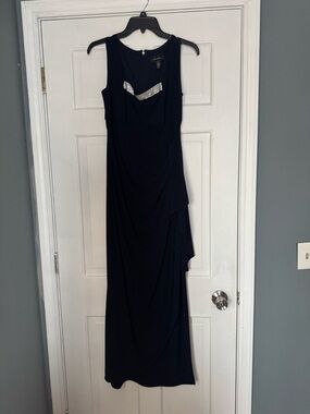 2 piece navy maxi dress